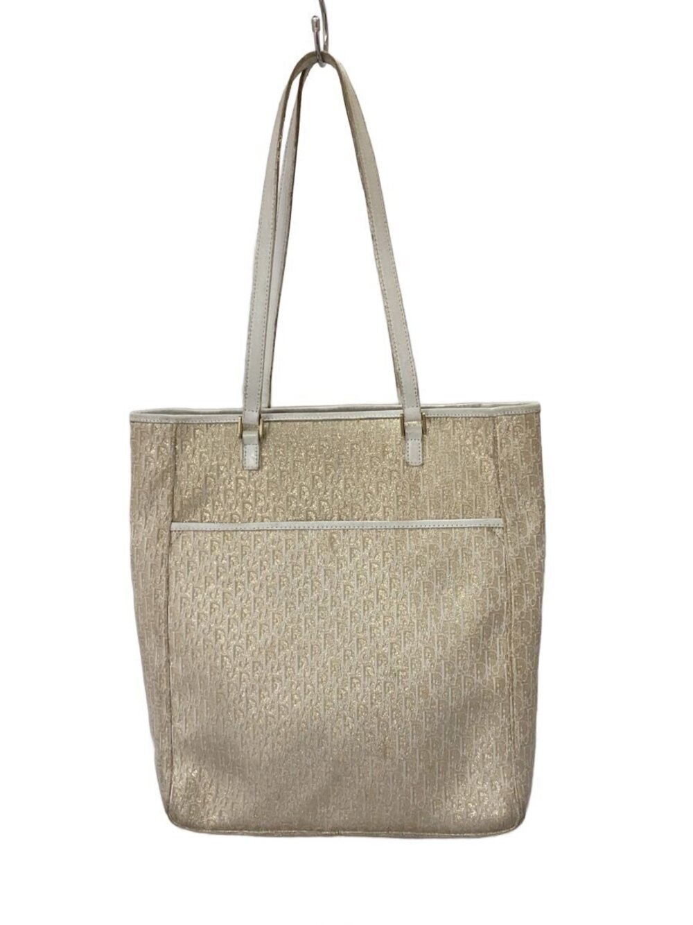 Christian Dior Tote Bag Gold Dior Diorissimo Trotter